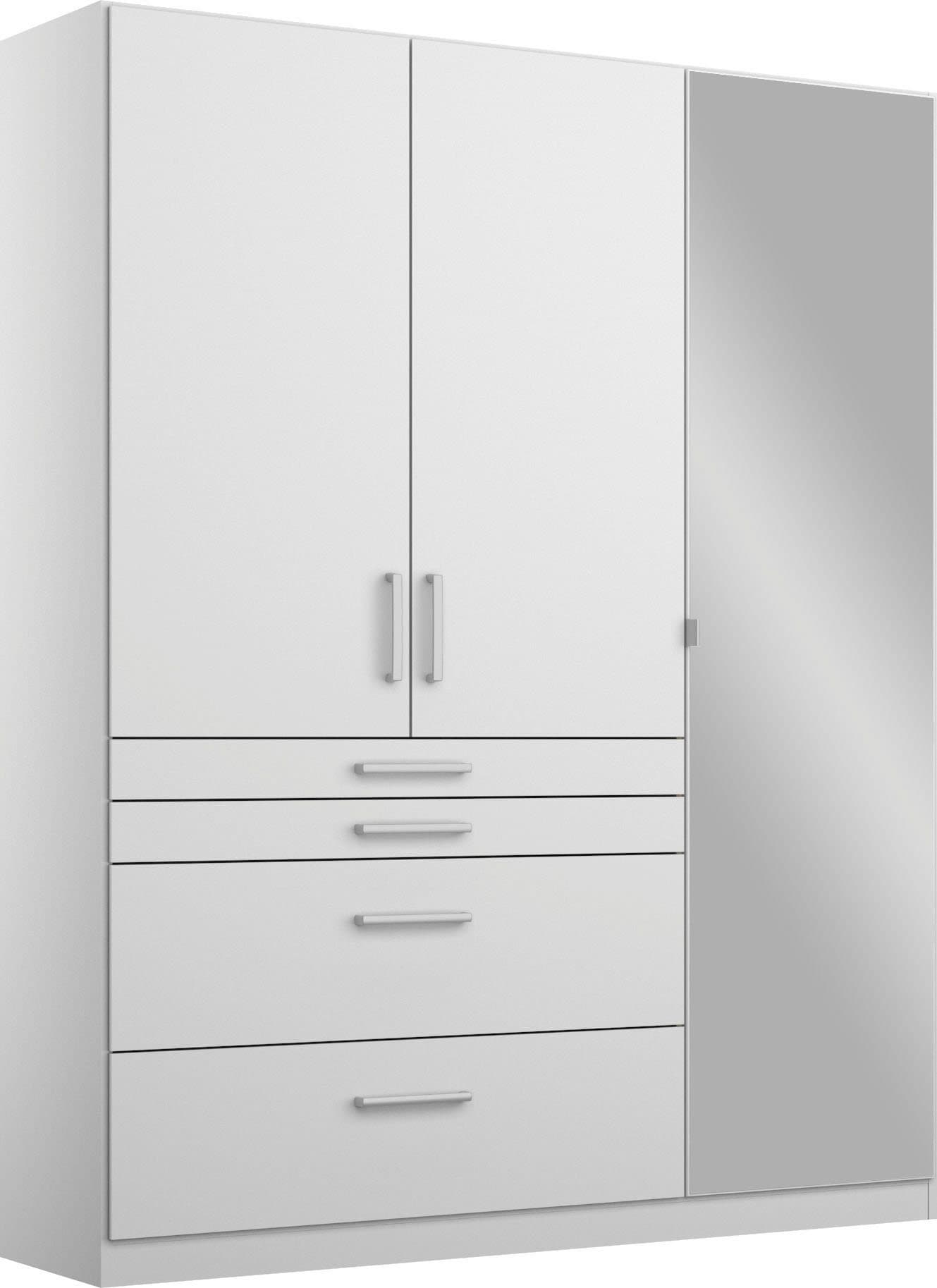 rauch HOMBURG Kleiderschrank mit Spiegel | Weiß