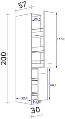 Flex-Well Apothekerschrank Wito | Weiß 3