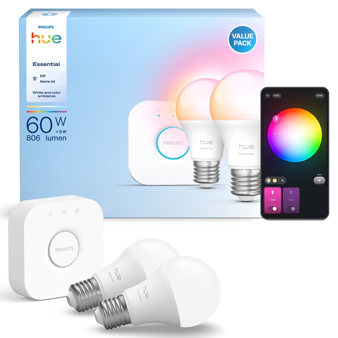 Philips Hue LED-Leuchtmittel Essential Starter Kit | Weiß
