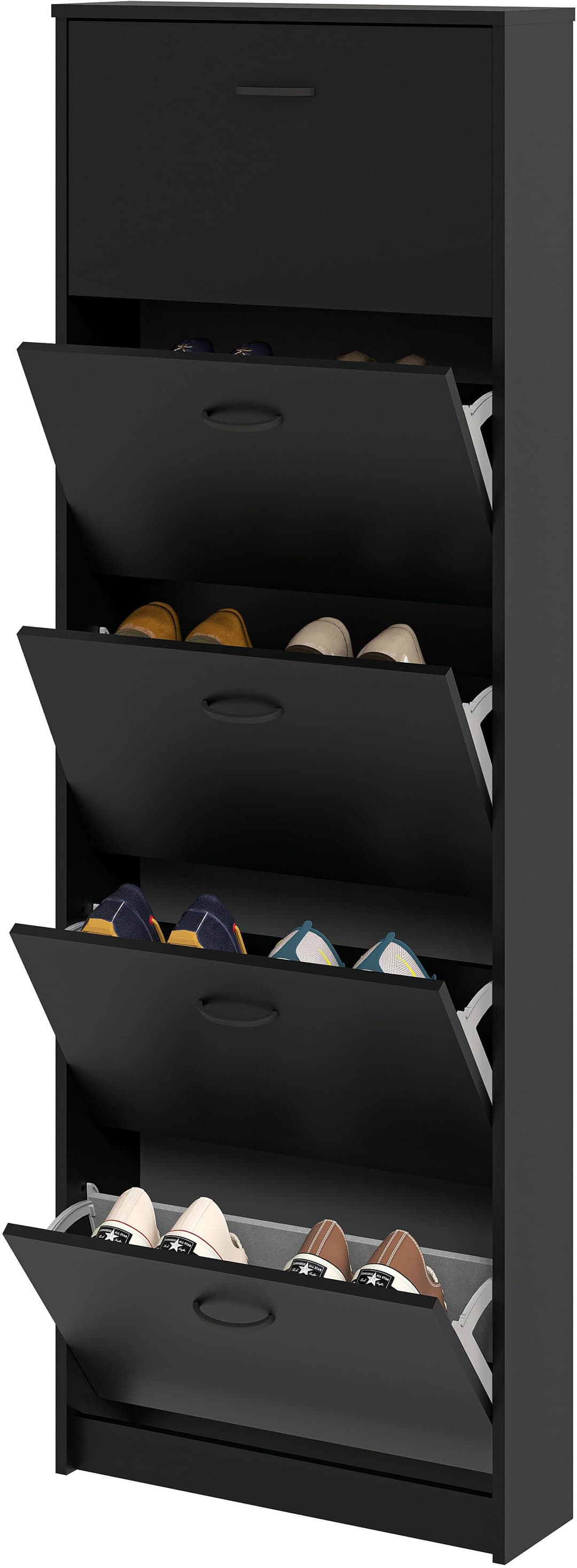 FMD Schuhschrank Step 5 | Schwarz