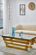 SalesFever Eleganter Tisch für Wohnzimmer | Gold 5