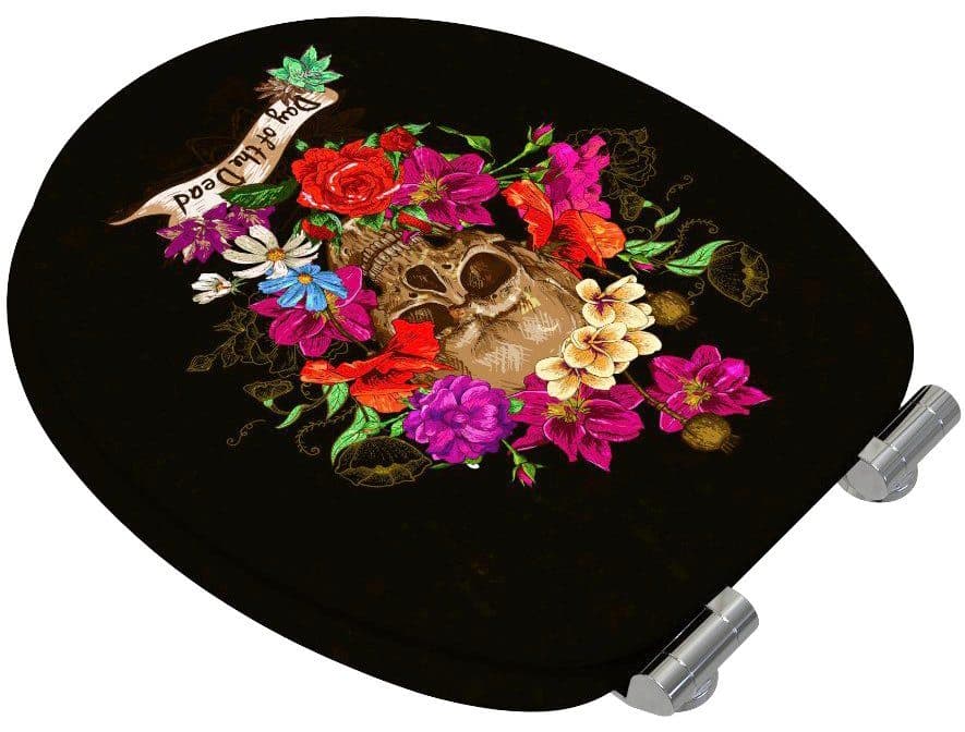 Sanilo WC-Sitz Day of the Dead, mit Absenkautomatik | Schwarz