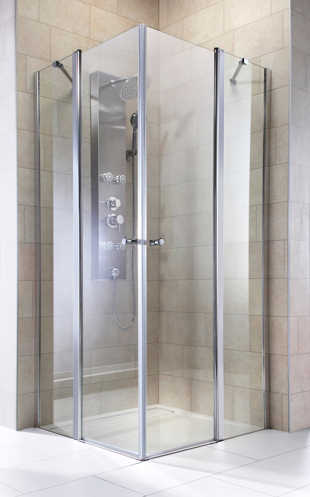welltime Eckdusche Florenz 4.2 | Silber