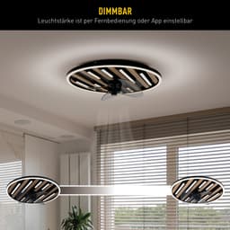 OTTO home LED Deckenleuchte Deckenventilator Vollo | Holztöne
