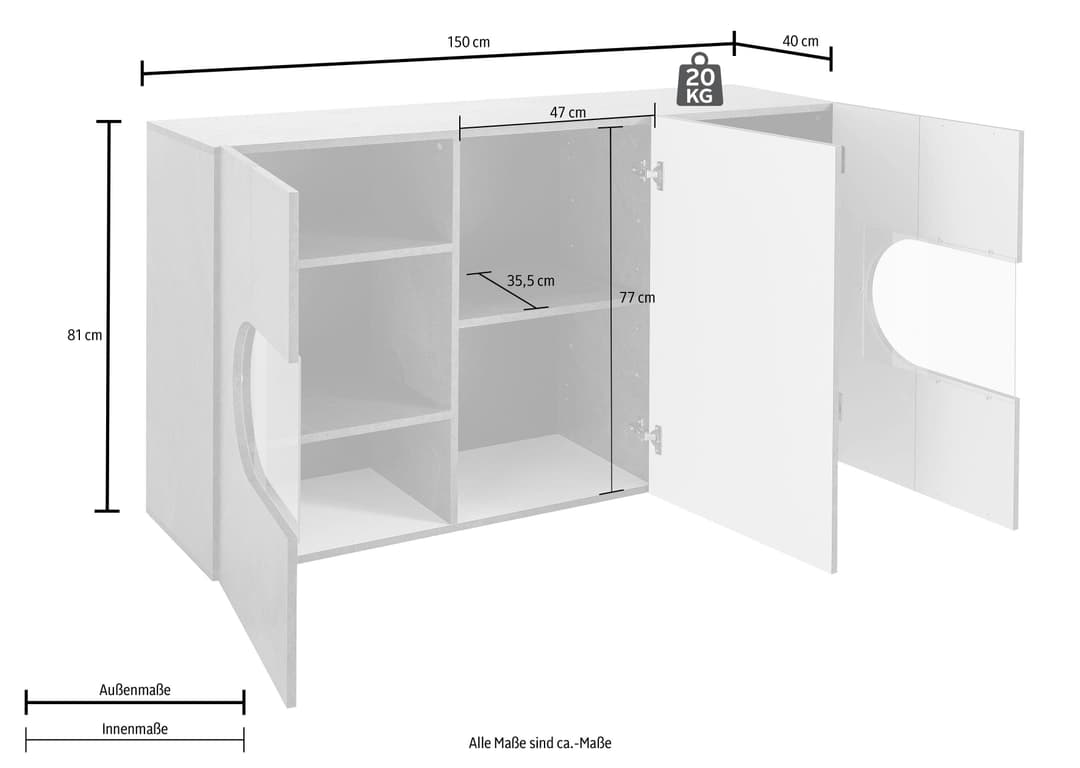 Home affaire Sideboard Real | Weiß
