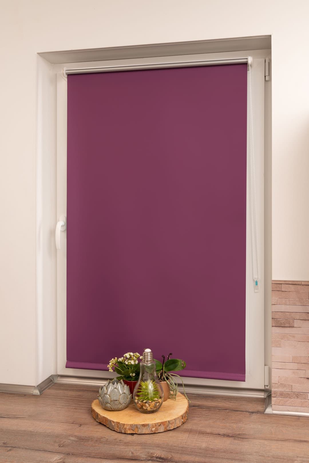 Seitenzugrollo Thermo Klemmfix-Rollo | Lila