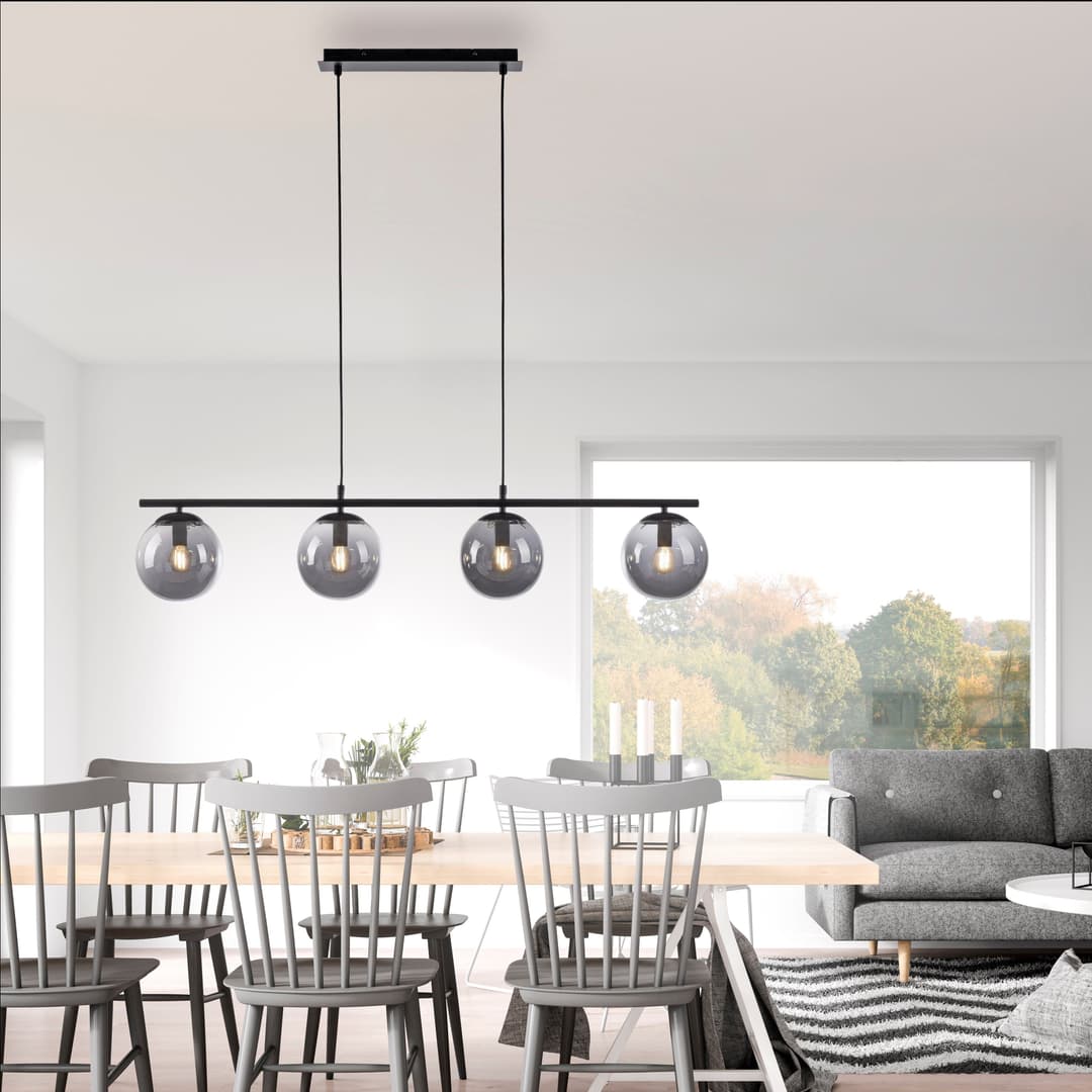JUST LIGHT Pendelleuchte BIG WIDOW | Schwarz