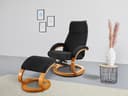 Home affaire Relaxsessel mit Hocker PARIS | Schwarz