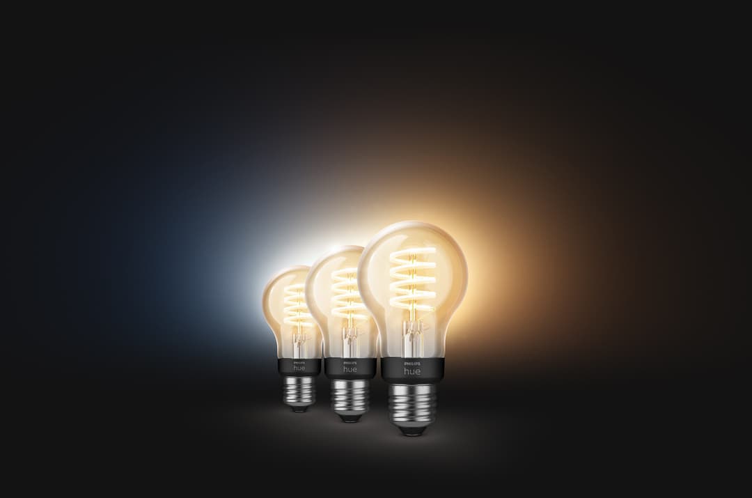 Philips Hue LED-Filament White Ambiance Dreierpack | Holztöne