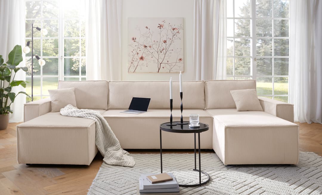 OTTO home Wohnlandschaft CASSI L-Form | Beige