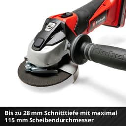 Einhell Akku-Winkelschleifer TE-AG 18 Li-Solo | Mehrfarbig