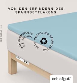 Schlafgut Spannbettlaken PURE TOPPER | Blau