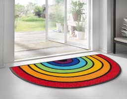 wash+dry by Kleen-Tex Fußmatte Round Rainbow | Mehrfarbig
