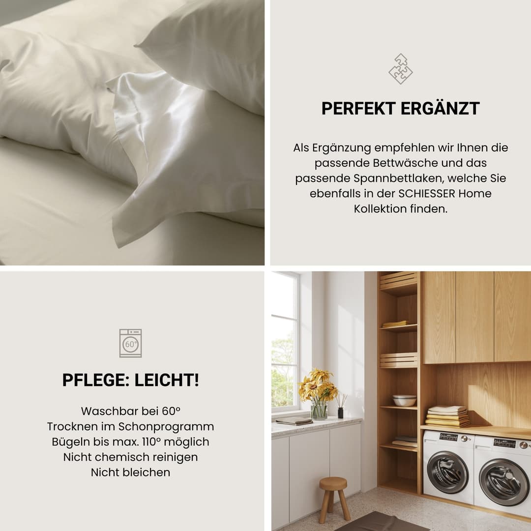 Schiesser Kissenhülle Ella | Beige