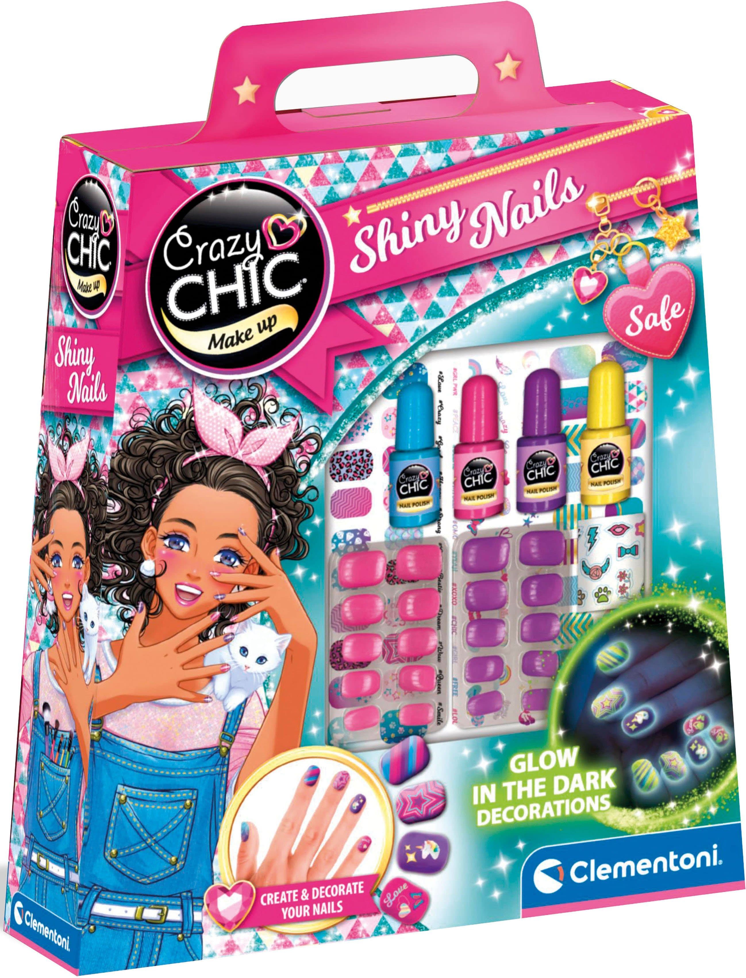 Clementoni® Kreativset Crazy Chic, Fluoreszierende Nägel | Mehrfarbig