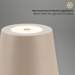 Briloner Leuchten LED Außen-Tischleuchte Coloris | Beige