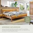 Home affaire Massivholzbett Ambroise aus Wildeiche | Holztöne 2