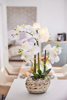 Kunstpflanze Orchidee | Weiß