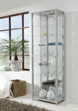 fif möbel Vitrine OPTIMA | Silber