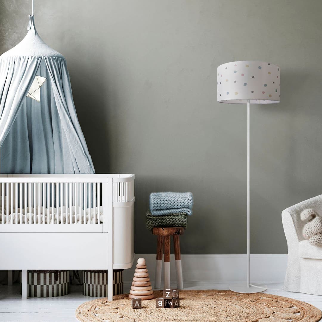 Paco Home Stehlampe Luca Dots | Weiß
