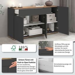 OTTO home Sideboard Garda | Mehrfarbig