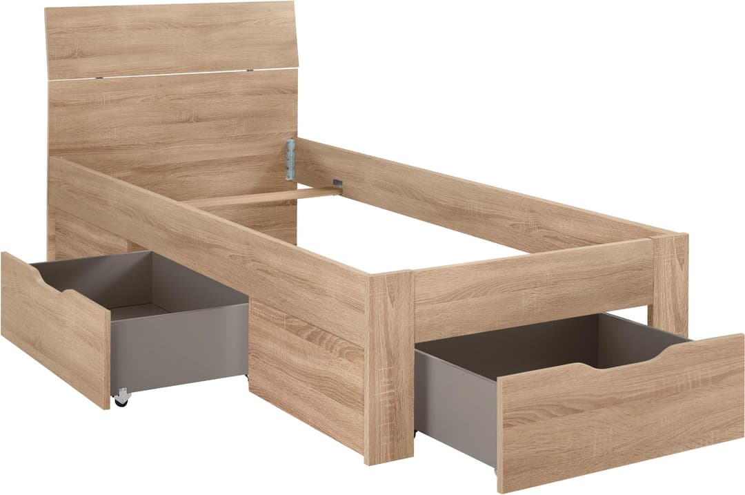 rauch Bett Einzelbett Doppelbett Stauraum FLEXX | Holztöne