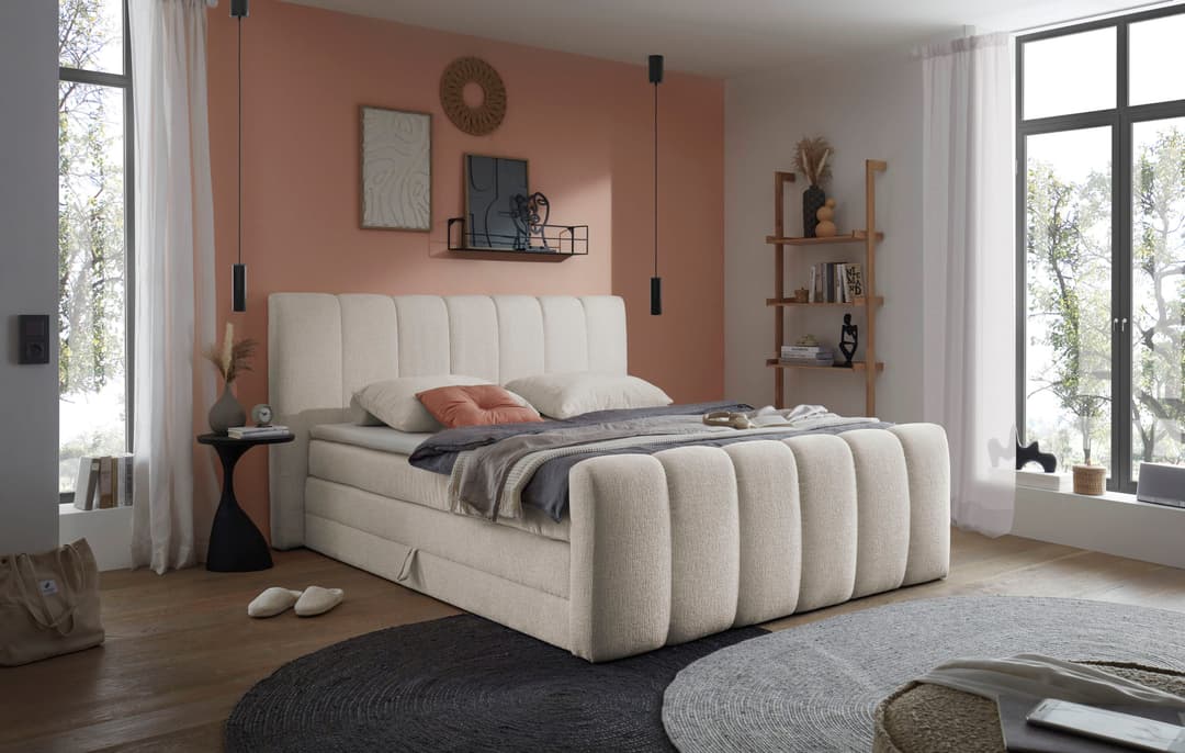ED EXCITING DESIGN Boxspringbett Chuck | Beige