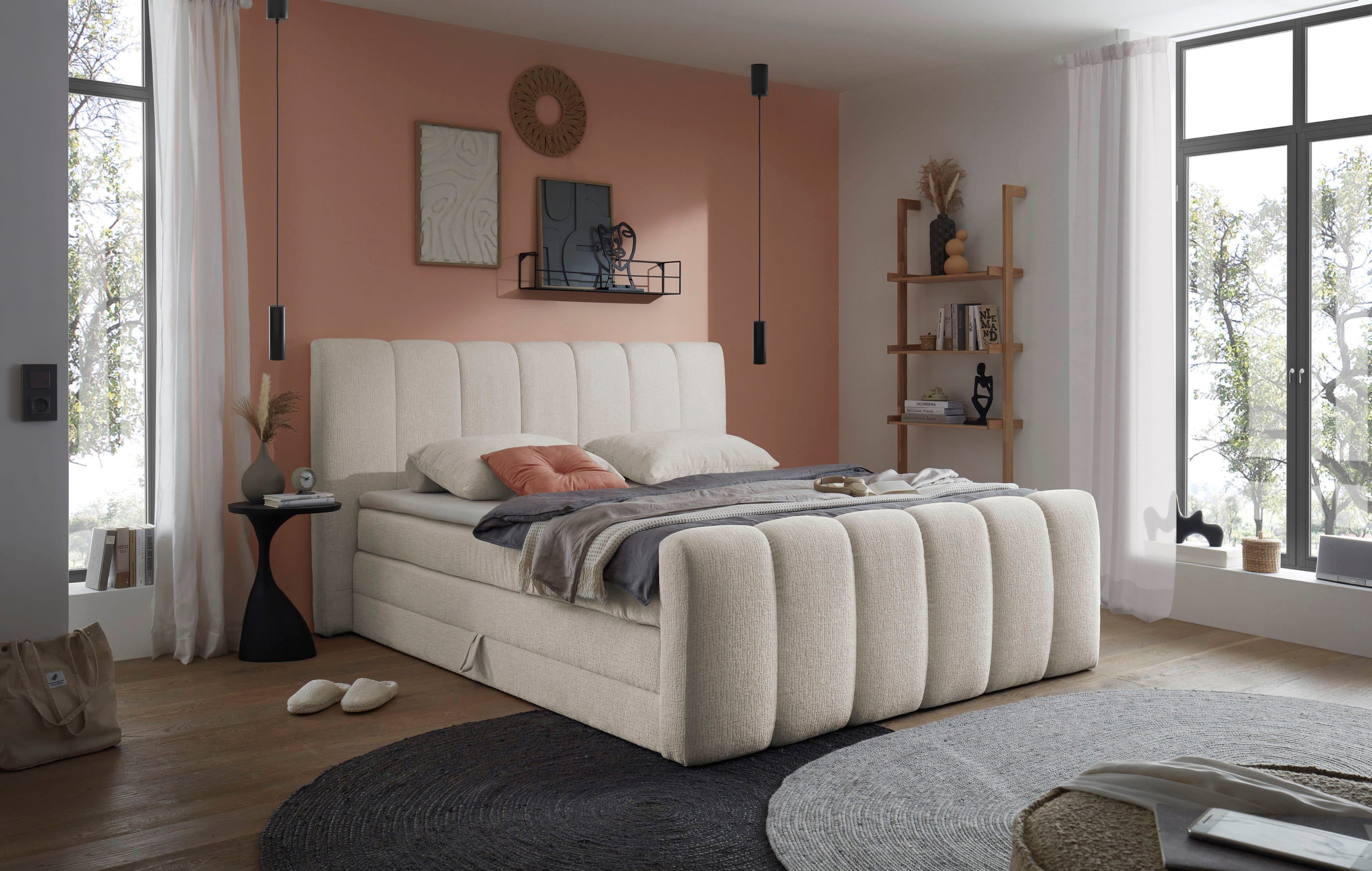 ED EXCITING DESIGN Boxspringbett Chuck | Beige
