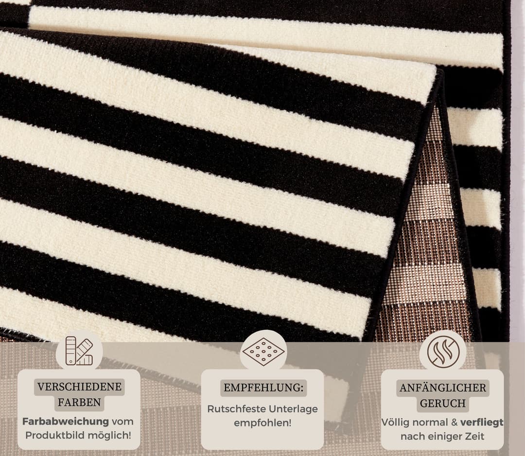 HANSE Home Teppich Panel | Schwarz