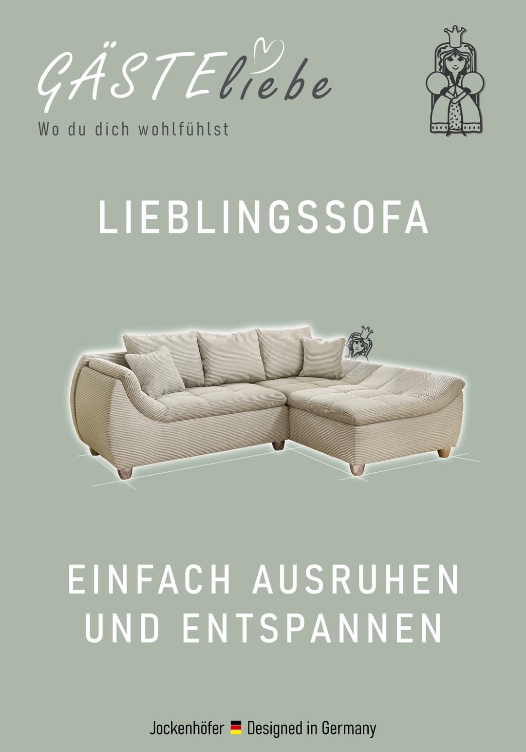 Jockenhöfer Gruppe Ecksofa Genua | Grau