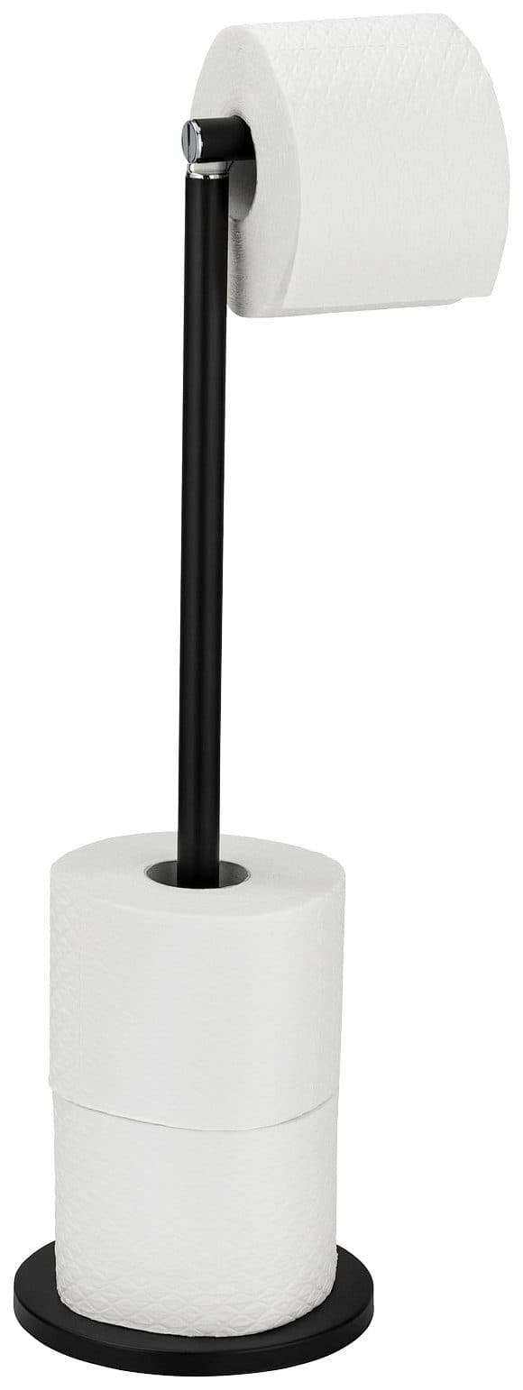 Wenko Toilettenpapierhalter 2 in 1 | Schwarz