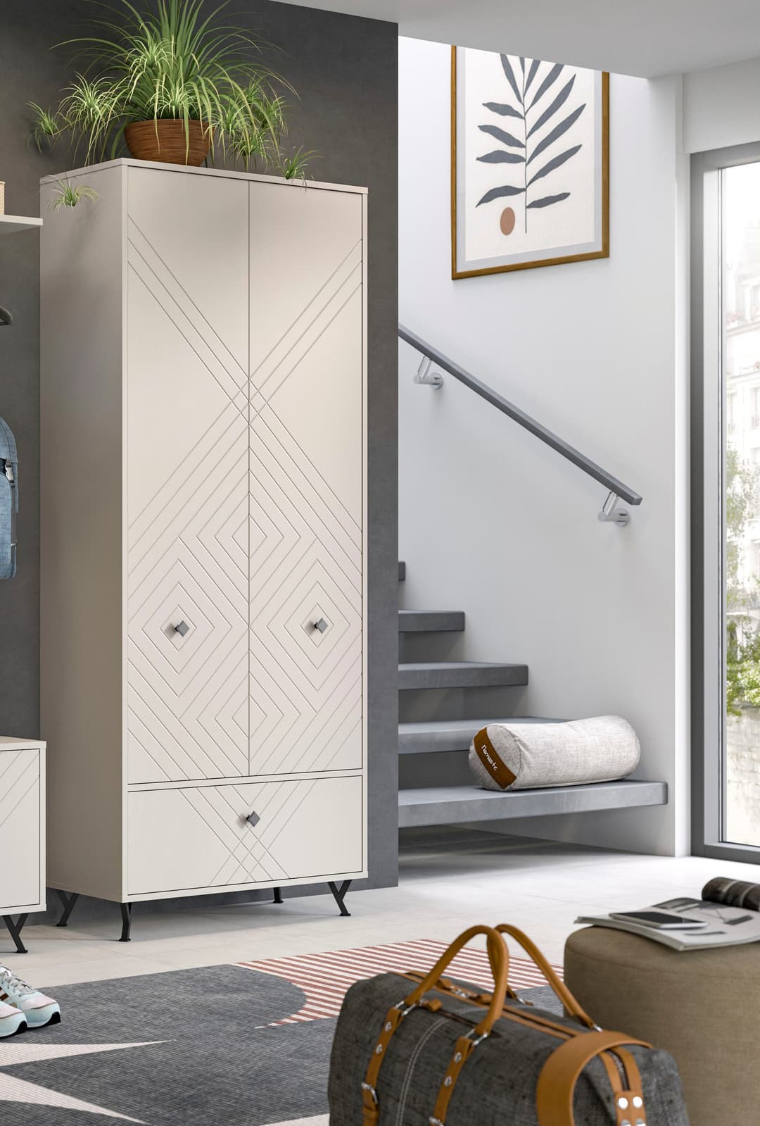 Home affaire Garderobenschrank Mento | Beige