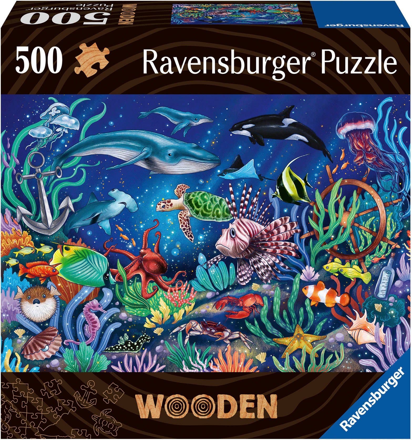 Ravensburger Puzzle Wooden, Unten im Meer | Mehrfarbig
