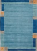LUXOR living Wollteppich India | Blau