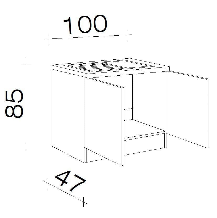 Flex-Well Spülenschrank Bergen | Holztöne