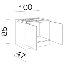 Flex-Well Spülenschrank Bergen | Holztöne
