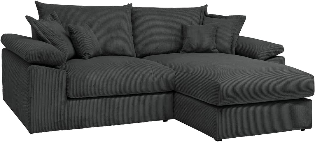 Home affaire Ecksofa Soft&Cosy XL L-Form | Schwarz