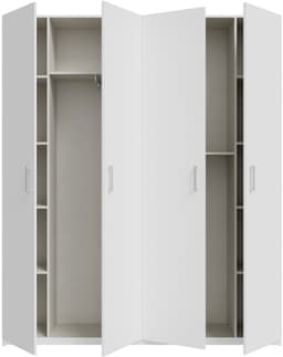 FORTE Kleiderschrank | Weiß