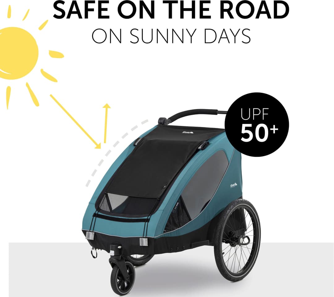 Hauck Kinderwagen-Sonnenschutzhülle Bike Trailer Sunshade | Schwarz