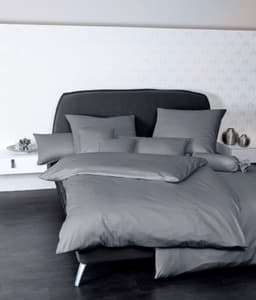 Janine Kissenbezug Colors Mako Satin | Grau