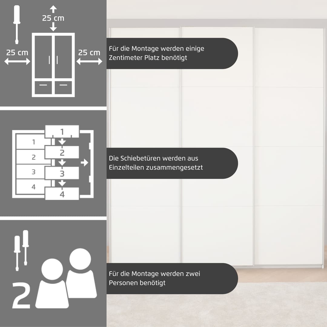 rauch Schwebetürenschrank KOLUNA | Weiß