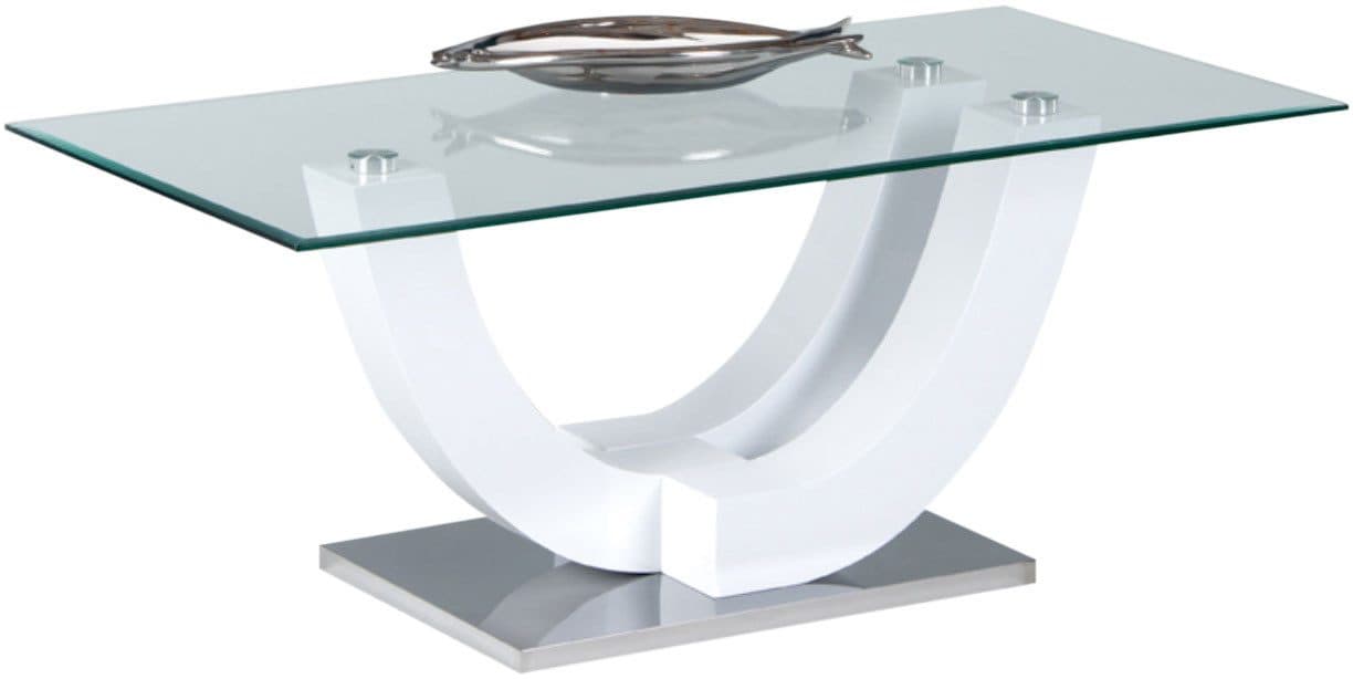 Stolkom Sp.z.o.o. Couchtisch Swing Glastisch | Weiß