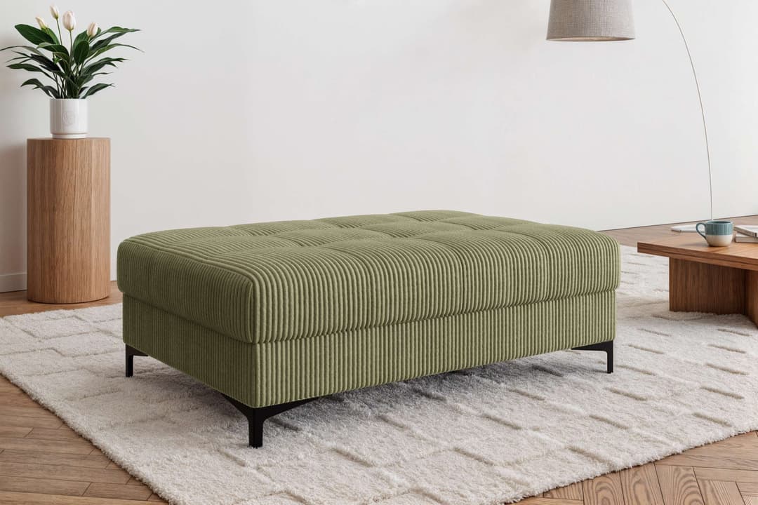 OTTO home Polsterhocker LEEVKE | Grün