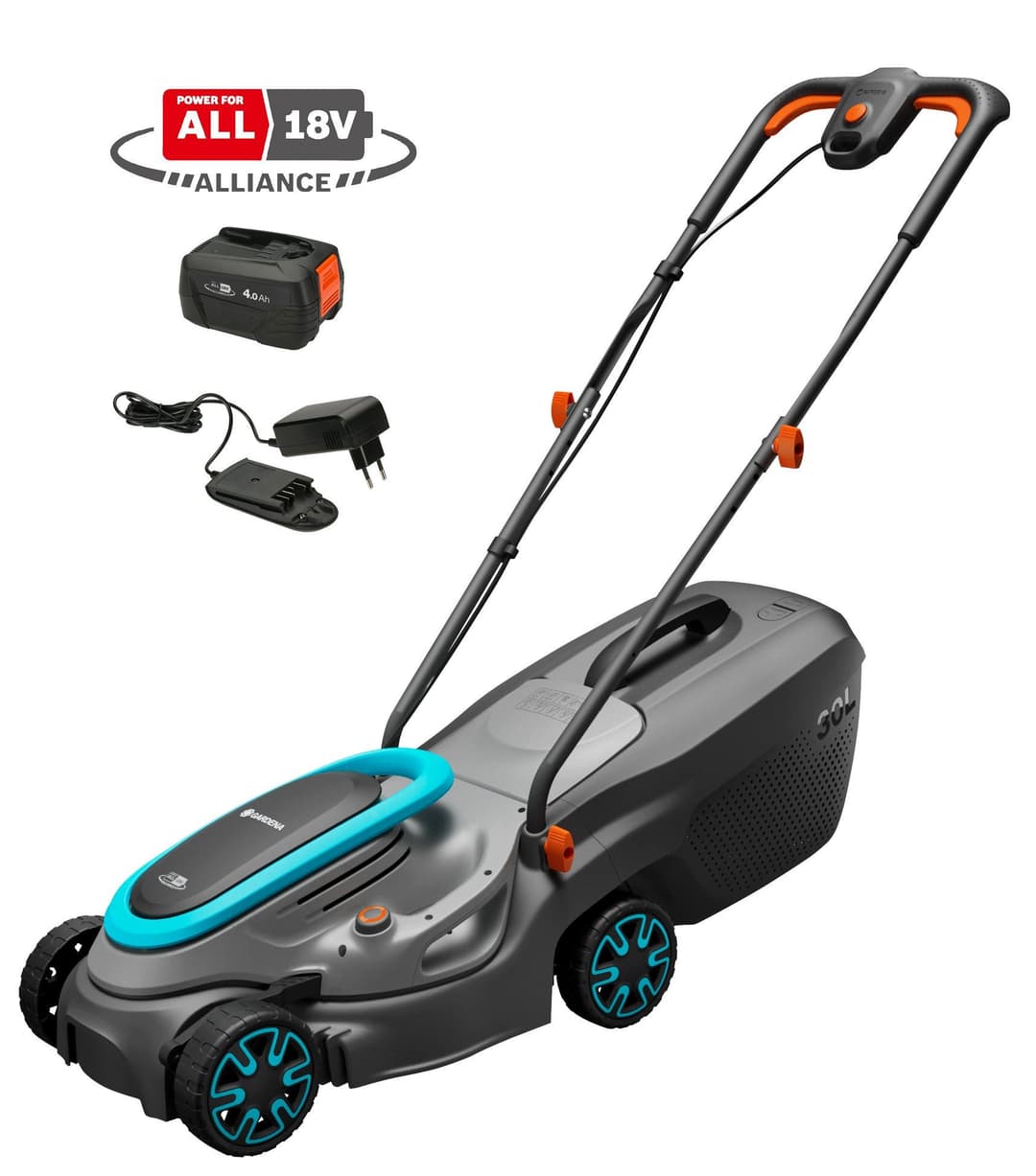 GARDENA PowerMax 32/18V P4A Akkurasenmäher | Grau