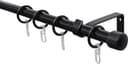 GARDINIA Gardinenstange Set | Schwarz