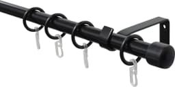 GARDINIA Gardinenstange Set | Schwarz