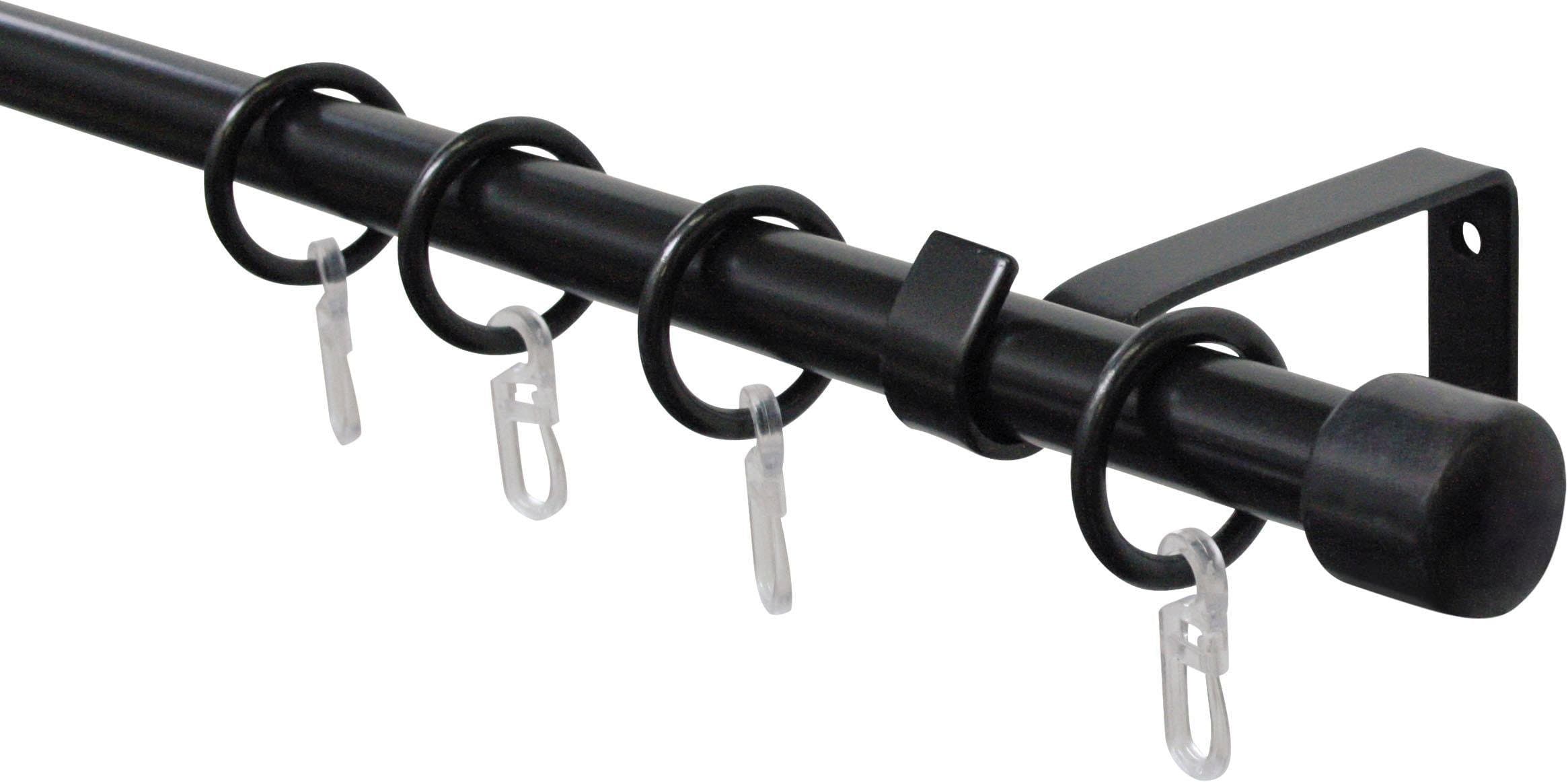 GARDINIA Gardinenstange Set | Schwarz