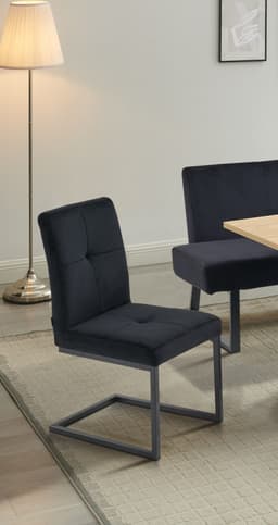 OTTO home Esszimmerstuhl Geranie Freischwinger, Schwingstuhl | Schwarz