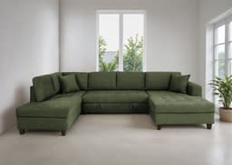Trends by HG Wohnlandschaft Moritz U-Form | Grün