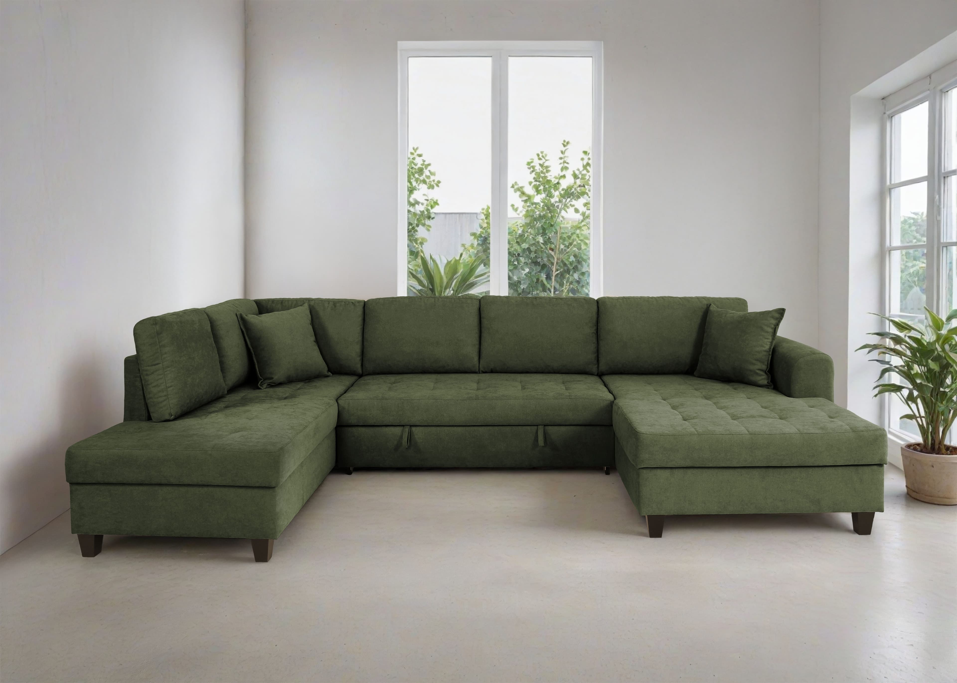 Trends by HG Wohnlandschaft Moritz U-Form | Grün